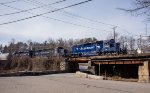 EDPO (East Deerfield to Portland, ME) crosses the bridge at Graniteville 